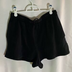 PINK Victoria's Secret Black Cotton Shorts, Size Large